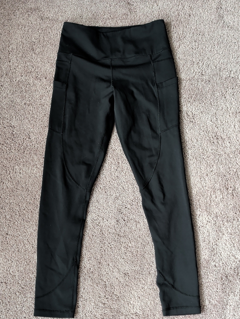 Women's Zyia Black Active Leggings with Side Pockets